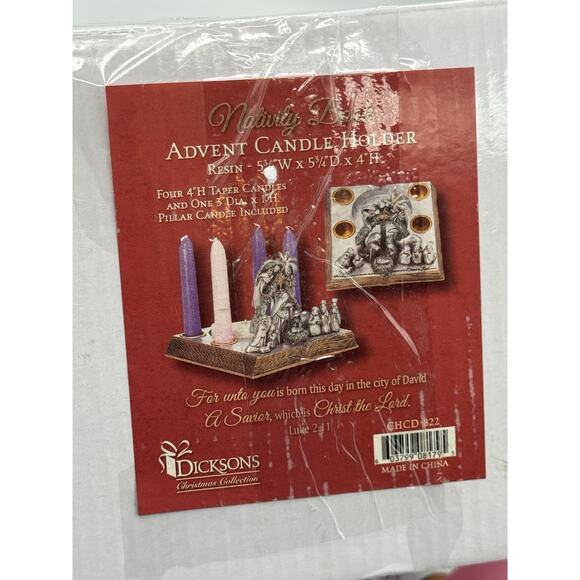 Dicksons Christmas Nativity Advent Book Figurine Candle Holder Resin Wreath READ - Picture 15 of 16